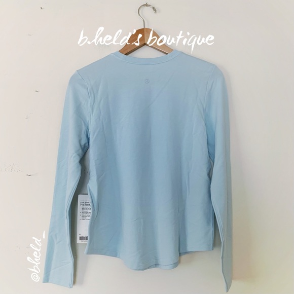 lululemon Love Modal Fleece Long Sleeve Shirt in Powder Blue Size 4 New NWT - Picture 9 of 12